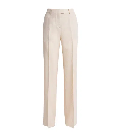 Etro Wool Wide-leg Trousers In Gray