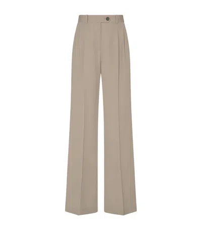 The Row Virgil Wool Trousers In Brown