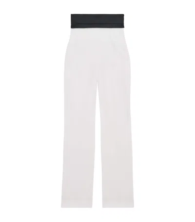 Alexander Mcqueen Wool Wide-leg Trousers In White