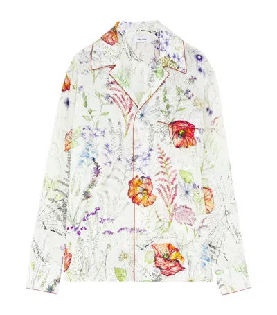Alexander Mcqueen Silk Floral Shirt In Multi