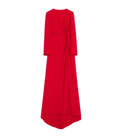 Valentino Silk Cady Gown In Red