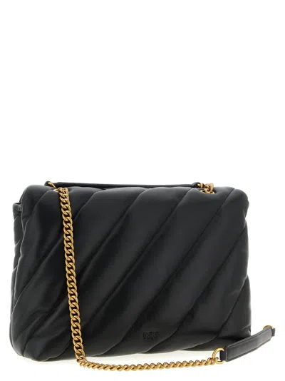 Pinko Love Big Puff Crossbody Bags Black In Black