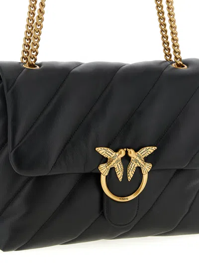 Pinko Love Big Puff Crossbody Bags Black In Black