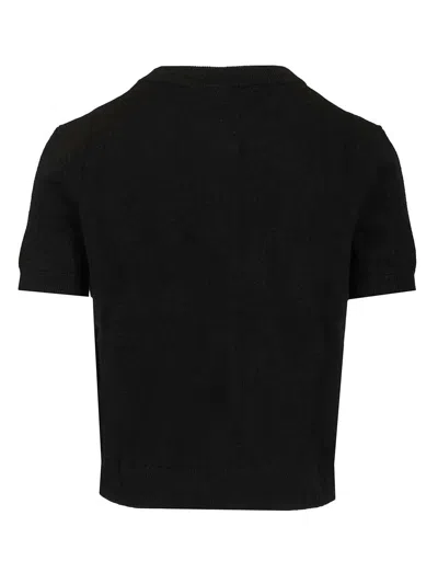 Lisa Yang Lunea Short Sleeves Cardigan Knitwear Black In Black