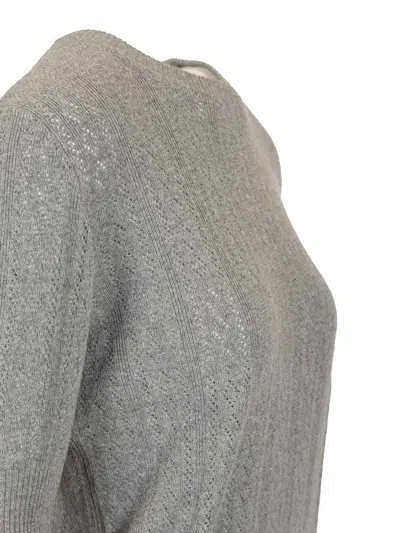 Lisa Yang Nika Tee Sweater Lace Dimond Openwork Knitwear Grey In Multi