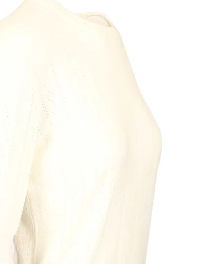 Lisa Yang Nika Tee Sweater Lace Dimond Openwork Knitwear White In Multi