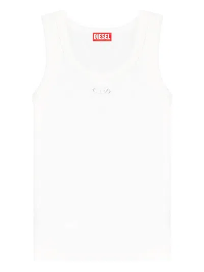 Diesel Women Logo Cotton Tank Top In Multi