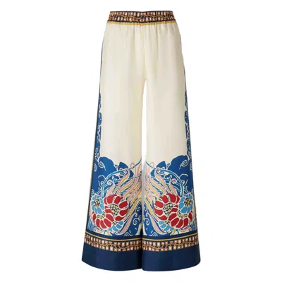 La Doublej Printed Silk-twill Wide-leg Pants In Multi
