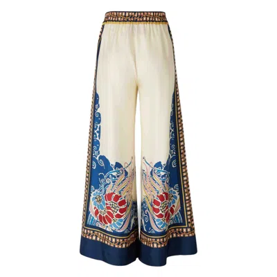 La Doublej Printed Silk-twill Wide-leg Pants In Multi