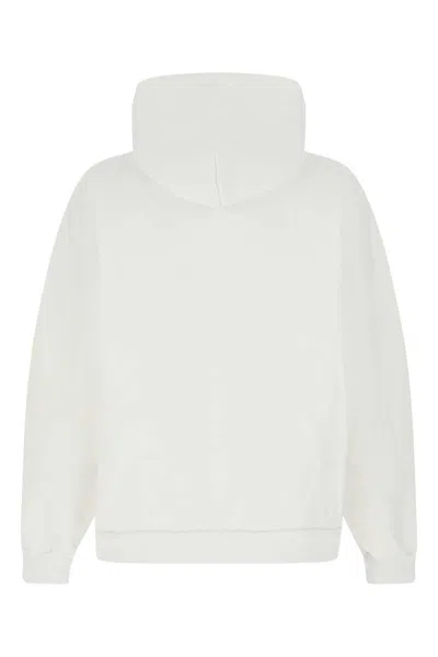 Balenciaga Women White Cotton Blend Oversize Sweatshirt In White