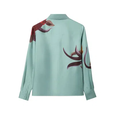 La Doublej Boy Printed Silk-twill Shirt In Multi