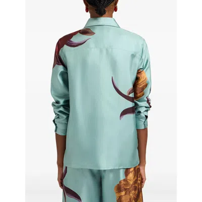 La Doublej Boy Printed Silk-twill Shirt In Multi