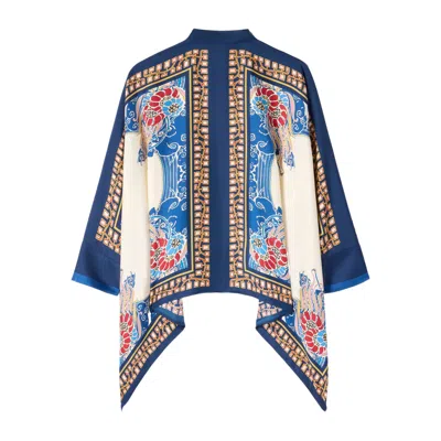 La Doublej Foulard Printed Silk Twill Shirt In Multi