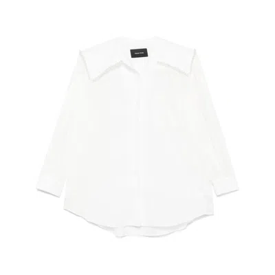 Simone Rocha Sailor-collar Puff-sleeves Shirt In White