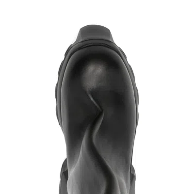 Rick Owens Black Hollywood Flared Mega Tractor Boots In 09 Black
