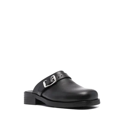 Our Legacy Camion Leather Mule With Buckle In Black