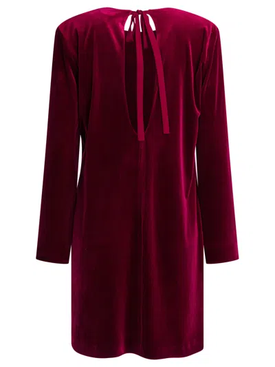 Semper Short Velvet Dress Dresses Bordeaux In Red