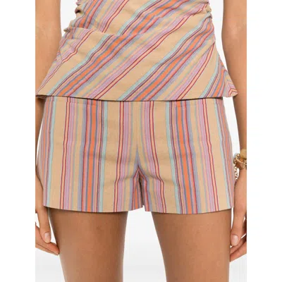 Faithfull The Brand Striped Pocket Shorts In Multi