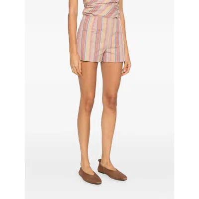 Faithfull The Brand Striped Pocket Shorts In Multi