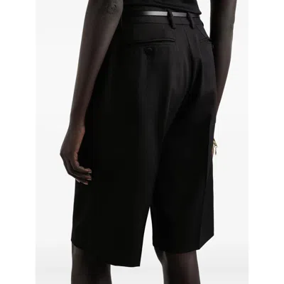 Dolce & Gabbana Pleated Wide-leg Shorts In Black