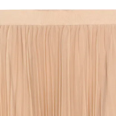 Fabiana Filippi Layered Pleated Skirt Sheer Overlay Midi In Gold