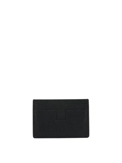 Tom Ford Grained Leather Small Classic Card Holder Accessories In Black