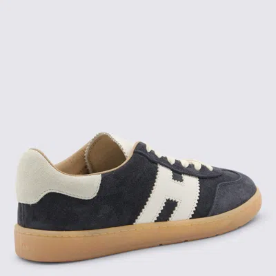 Hogan Low Top Sneakers Suede Upper Rubber Sole In Black