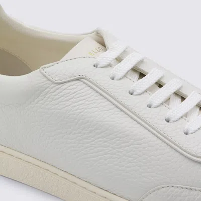 Brunello Cucinelli Men Deer Leather Sneakers With Grain In Multi