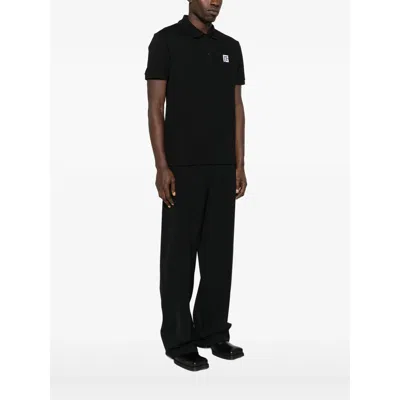 Balmain Short-sleeve Polo Shirt In Black