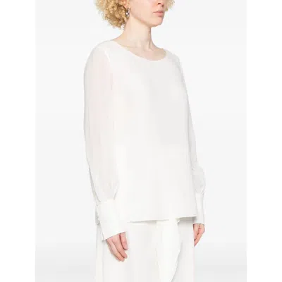 De Santis Silk Blouse In White
