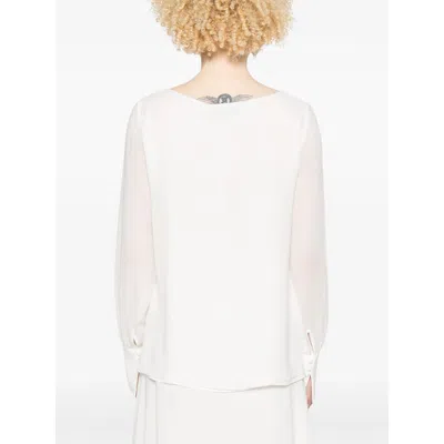 De Santis Silk Blouse In White