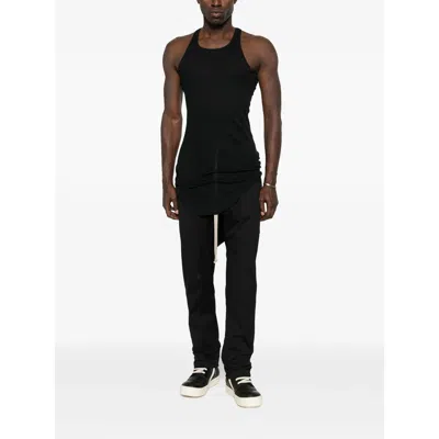 Rick Owens Crew-neck Sleeveless Vest In Black
