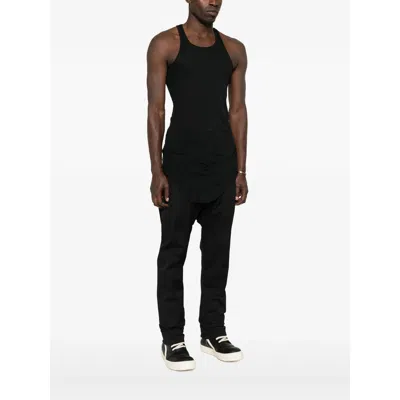 Rick Owens Crew-neck Sleeveless Vest In Black