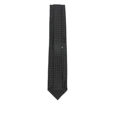 Tom Ford Polka-dot Tie In Black