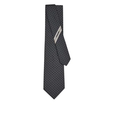Ferragamo Biella Gancini Jacquard Silk Tie Pointed Tip