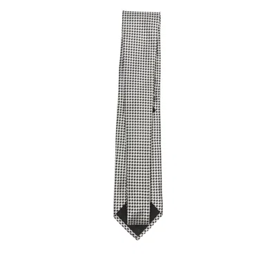 Tom Ford Patterned Tie In Neutral