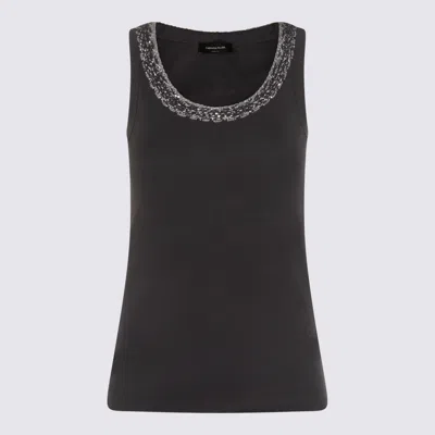 Fabiana Filippi Top Embellished Neckline Sleeveless Design Style