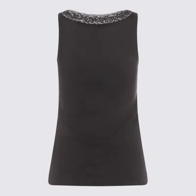 Fabiana Filippi Top Embellished Neckline Sleeveless Design Style