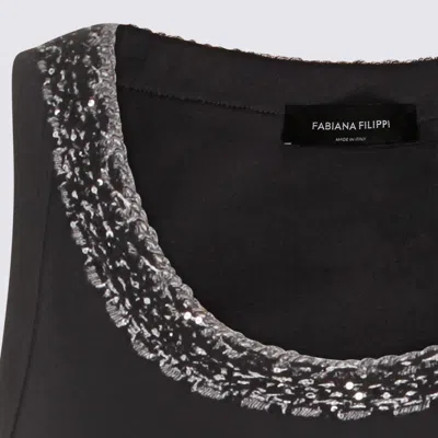 Fabiana Filippi Top Embellished Neckline Sleeveless Design Style