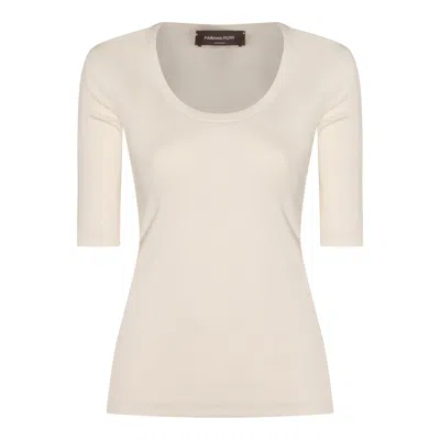 Fabiana Filippi Cotton T-shirt In Neutral