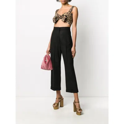 Dolce & Gabbana Bustier Top Leopard Motif Sweetheart Neckline In Brown