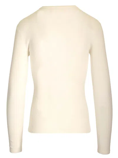 Lisa Yang Vivian Long-sleeved T-shirt Knitwear White In Neutral