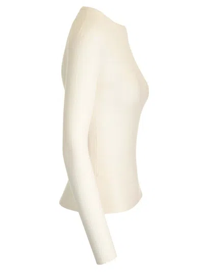 Lisa Yang Vivian Long-sleeved T-shirt Knitwear White In Neutral