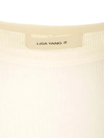 Lisa Yang Vivian Long-sleeved T-shirt Knitwear White In Neutral