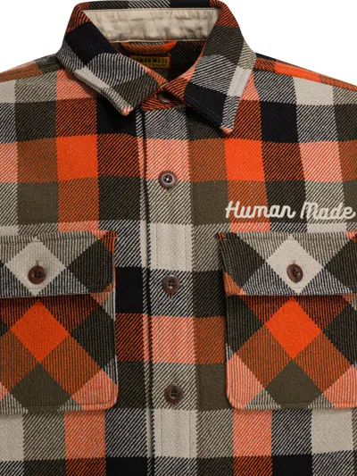 Human Made Wool Overshirt Jacket Jackets And Coats Orange In Multi