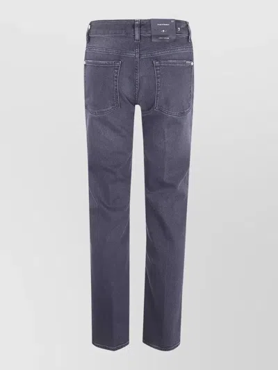 7 For All Mankind Calie Straight Leg Denim Trousers In Blue