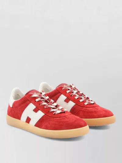 Hogan Low Top Sneakers Contrast Heel Tab In Animal Print