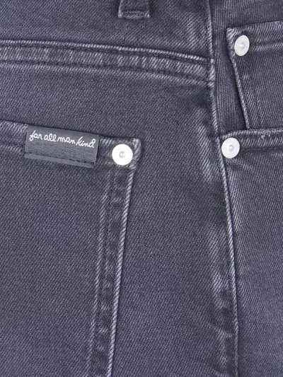 7 For All Mankind Calie Straight Leg Denim Trousers In Blue