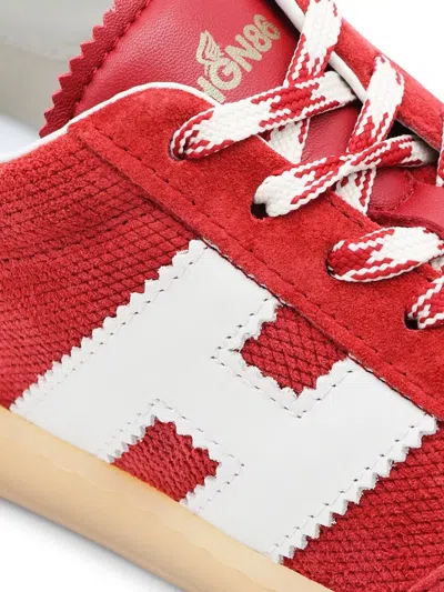 Hogan Low Top Sneakers Contrast Heel Tab In Animal Print