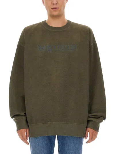 Alexander Mcqueen Alexander Mc Queen Sweatshirt With Logo In Green